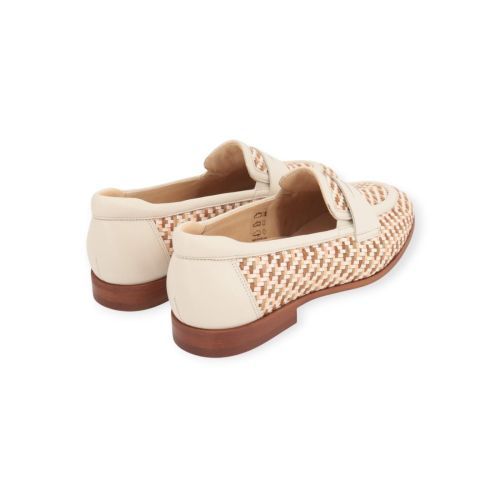 Softwaves Sel Mocassin in beige met multi tressé voor dames. 