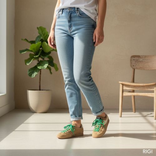 Stkn Stokton sneaker Curry D-02 voor dames in beige suède