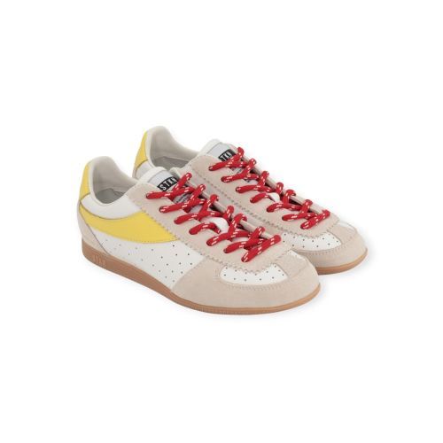 Stkn Stokton sneaker Curry D-08 voor dames in wit met geel. 