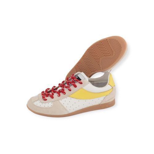 Stkn Stokton sneaker Curry D-08 voor dames in wit met geel. 