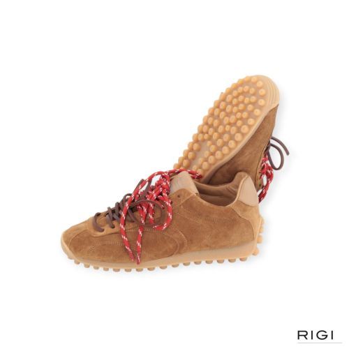 Stokton Golito sneaker in cognac suède voor dames. Stokton Golito sneaker in cognac suède voor dames.