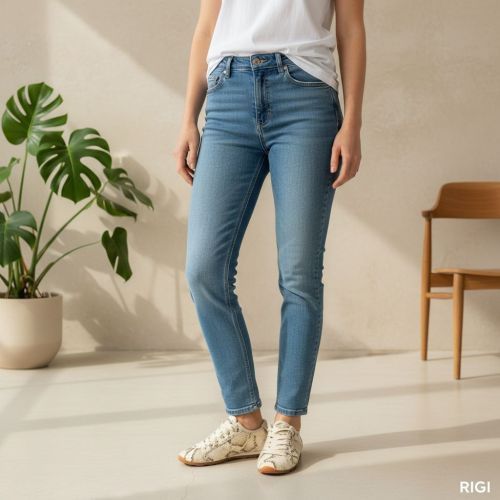 Stokton Hope D09 sneaker voor dames in offwit crocco leer.