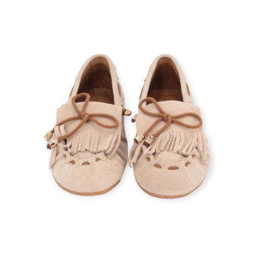 Stokton Miso D01P mocassin in zand suède voor dames. 