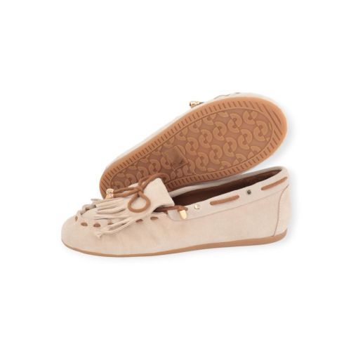 Stokton Miso D01P mocassin in zand suède voor dames. 