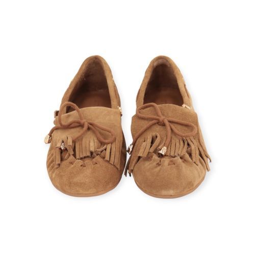 Stokton Miso D02P mocassin in cognac suède voor dames. 