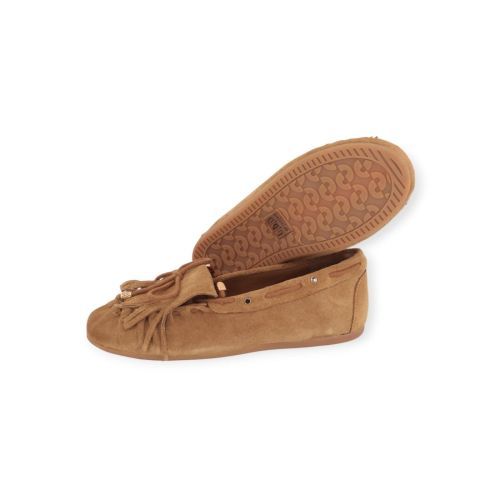Stokton Miso D02P mocassin in cognac suède voor dames. 