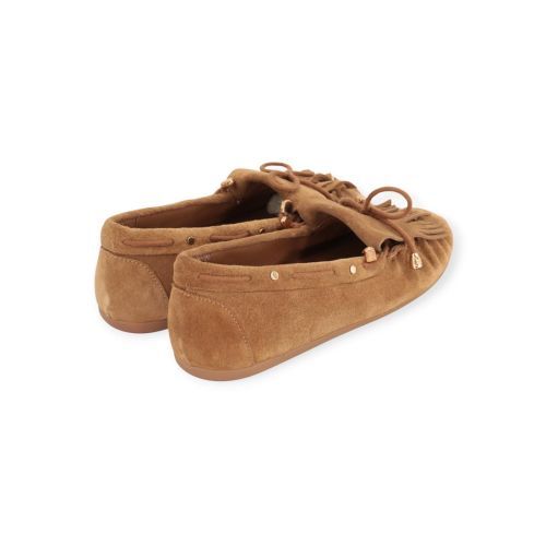 Stokton Miso D02P mocassin in cognac suède voor dames. 