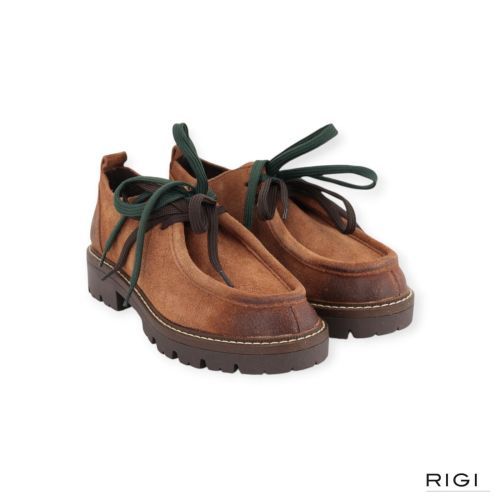 Stokton Rebel-002 veterschoen in cognac suède voor dames. 
