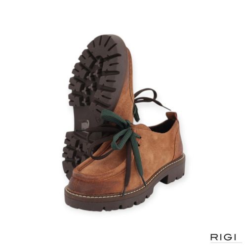 Stokton Rebel-002 veterschoen in cognac suède voor dames. 