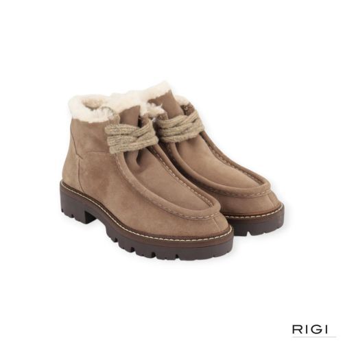 Stokton Rush-002 enkellaars in zand suède voor dames. 