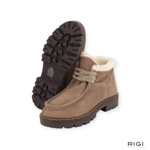 Stokton Rush-002 enkellaars in zand suède voor dames. 