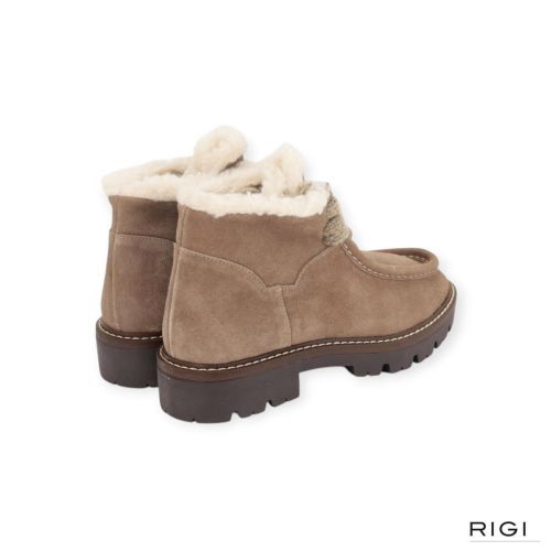 Stokton Rush-002 enkellaars in zand suède voor dames. 