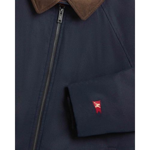 Mercer The Mercer Blouson Jacket, jas voor dames en heren, unisex in blauw kleur. Mercer The Mercer Blouson Jacket, jas voor dames en heren, unisex in blauw kleur.