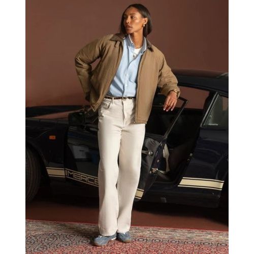 Mercer The Mercer Blouson Jacket, jas voor dames en heren, unisex in zand kleur. Mercer The Mercer Blouson Jacket, jas voor dames en heren, unisex in zand kleur.