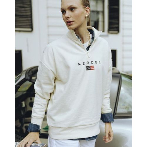 Mercer Sweater - Trui Off wit unisex (The Mercer Quarter Zip MEAP261013 - The Mercer Quarter Zip MEAP261) - Rigi
