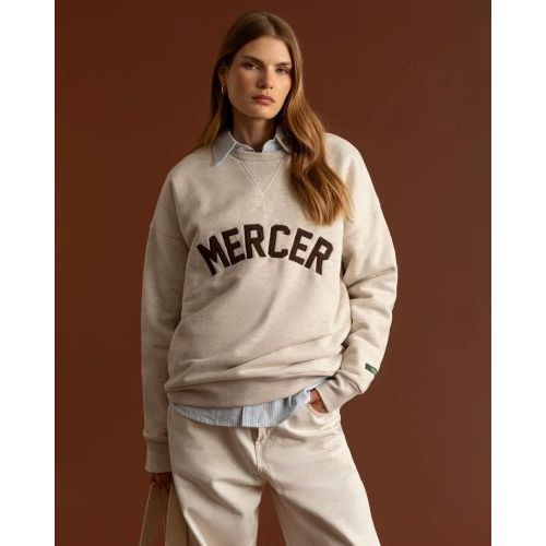 Mercer The Mercer Signature Sweat sweater, trui voor dames en heren in zand. 