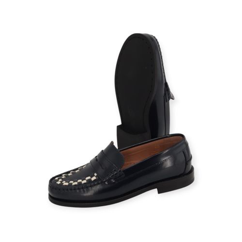 Toc Playboy the Sofia mocassin in blauw leer. Toc Playboy the Sofia mocassin in blauw leer.