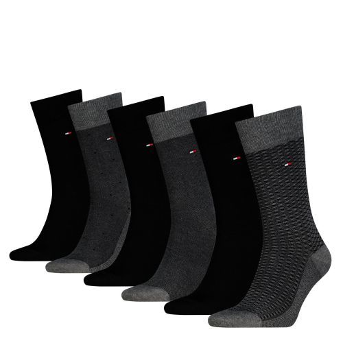Tommy Hilfiger Sock 6Pack Tin Giftbox 701241155003 in zwart, grijs voor heren. Tommy Hilfiger Sock 6Pack Tin Giftbox 701241155003 in zwart, grijs voor heren.