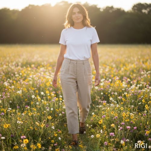 Toral Nahua Charms mocassin in kaki voor dames. 