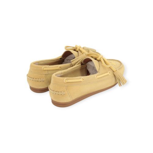 Toral Shima Gold mocassin in licht geel voor dames, bootschoen look. 