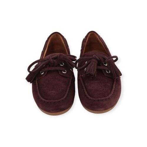 Toral Shima dames mocassin in bordeaux suede. Toral Shima dames mocassin in bordeaux suede.