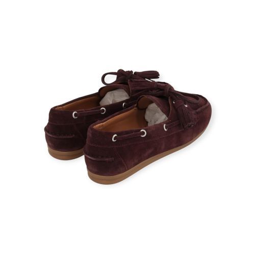Toral Shima dames mocassin in bordeaux suede. Toral Shima dames mocassin in bordeaux suede.