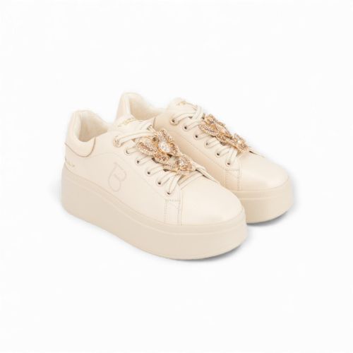 Tosca Blu Clara sneaker voor dames in beige. Tosca Blu Clara sneaker voor dames in beige.