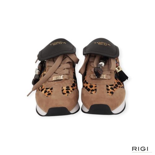 Meta tekst: Tosca Blu sneaker Eclipse in leopard pony met zwart leer met cognac suède voor dames. Meta tekst: Tosca Blu sneaker Eclipse in leopard pony met zwart leer met cognac suède voor dames.