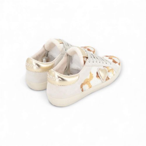 Tosca Blu Emily sneaker voor dames in wit - goud. Tosca Blu Emily sneaker voor dames in wit - goud.