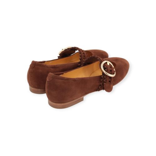 Truman’s 4354 ballerina in donker cognac suède