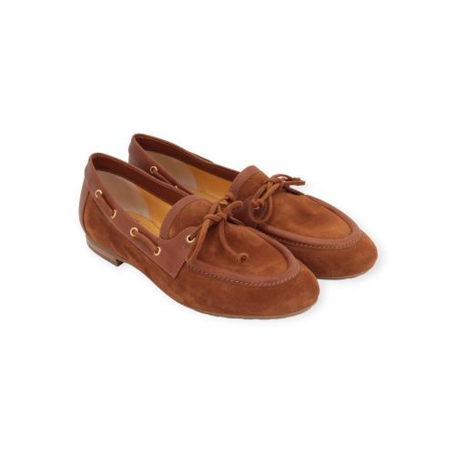 Truman’s 4355 mocassin voor dames in cognac suède.