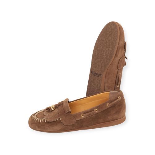 Truman’s 4357 mocassin voor dames in cognac suède. 