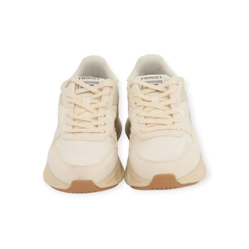 Twinset sneaker Fessura in off wit voor dames. 