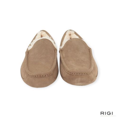 UGG Ascot pantoffel voor heren in LBNZ, lichtbruin suède. 