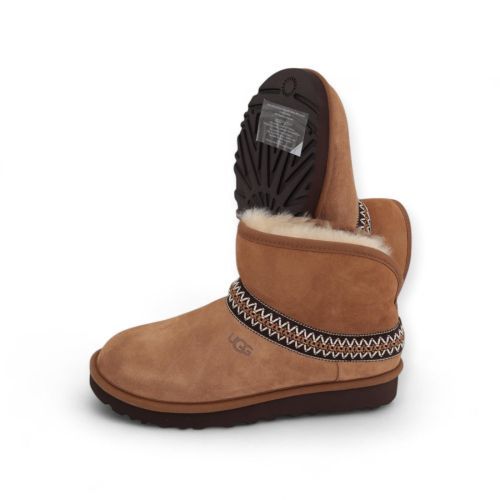 UGG Enkellaars - Boots Cognac dames (Classic Mini Crescent 1158262 - Classic Mini Crescent 1158262) - Rigi