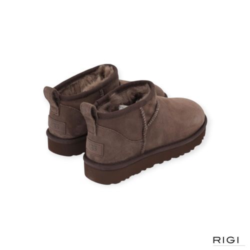 Ugg classic ultra mini enkellaars in bruin DDCC ‘Dusted Cocoa’ voor dames. 