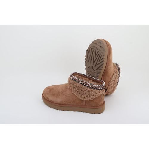 UGG Enkellaars - Boots Cognac dames (Classic Ultra Mini Maxi Curyly 1158263 - Classic Ultra Mini Maxi Curyly) - Rigi