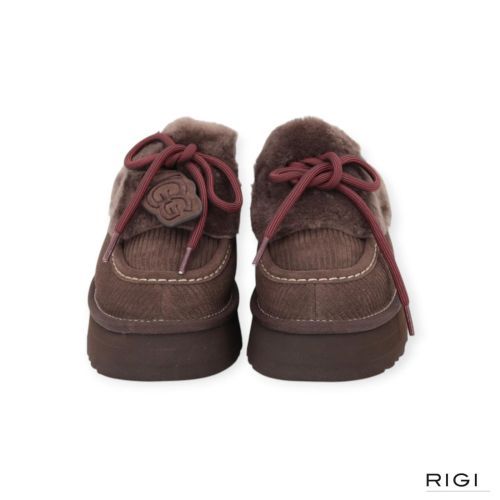Ugg Disquette Heritage slipper in donkerbruin BCDR Burnt Cedar voor dames. 
