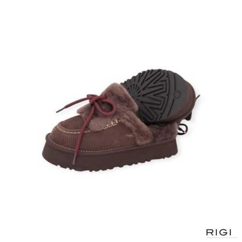 Ugg Disquette Heritage slipper in donkerbruin BCDR Burnt Cedar voor dames. 