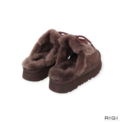 Ugg Disquette Heritage slipper in donkerbruin BCDR Burnt Cedar voor dames. 
