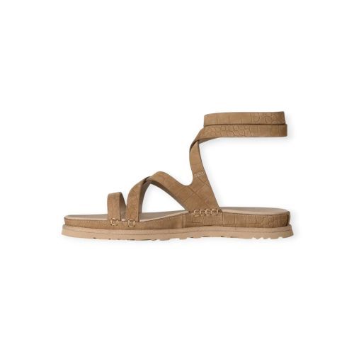 Ugg Goldengaze Embossed Ankle Wrap sandaal in MDSD Musterd Seed voor dames.