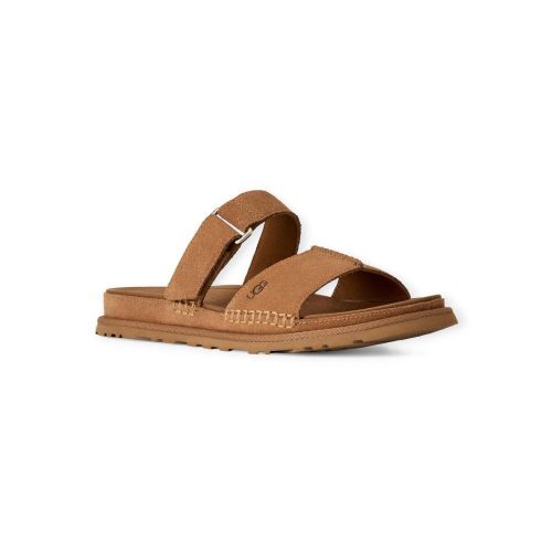 Ugg Goldengaze Slide slipper in chestnut, cognac suède voor dames.