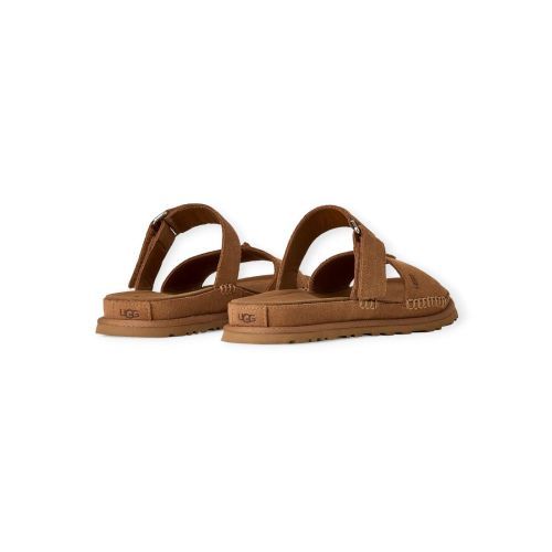 Ugg Goldengaze Slide slipper in chestnut, cognac suède voor dames.