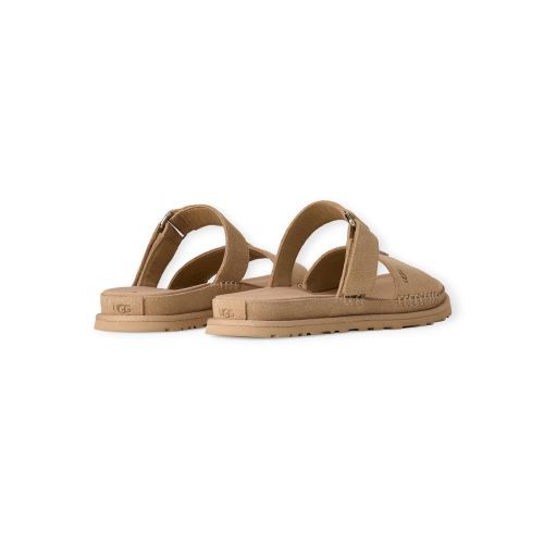 Ugg Goldengaze Slide slipper in MDSD (musterd seed) suède voor dames.