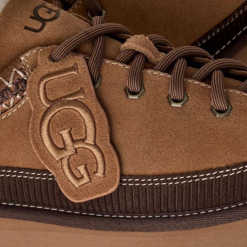 Ugg Heritage Lace-Up slipper in cognac ‘che’ chestnut met bruin suède voor dames. 