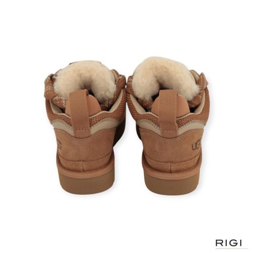 Ugg Lowmel veterschoen in cognac, chestnut suède voor dames. Ugg Lowmel veterschoen in cognac, chestnut suède voor dames.