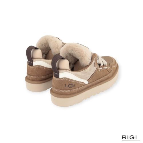 Ugg Lowmel dames sneaker in licht bruin (light bronze) suede.
