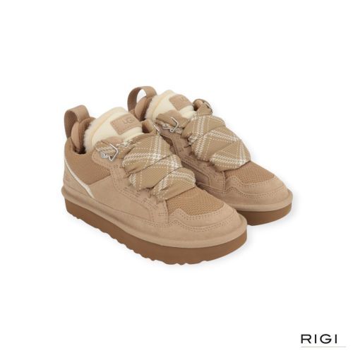 Ugg Lowmel dames sneaker in zand (sand) suede.