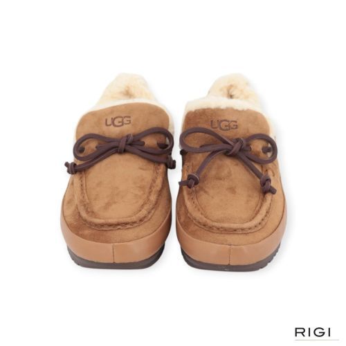 Ugg Quill Slip-On pantoffel in cognac, chestnut suède voor dames. Ugg Quill Slip-On pantoffel in cognac, chestnut suède voor dames.