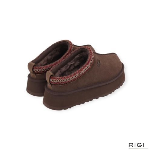 Ugg Tazz II pantoffel voor dames in donkerbruin, dusted cocao suède voor dames. 